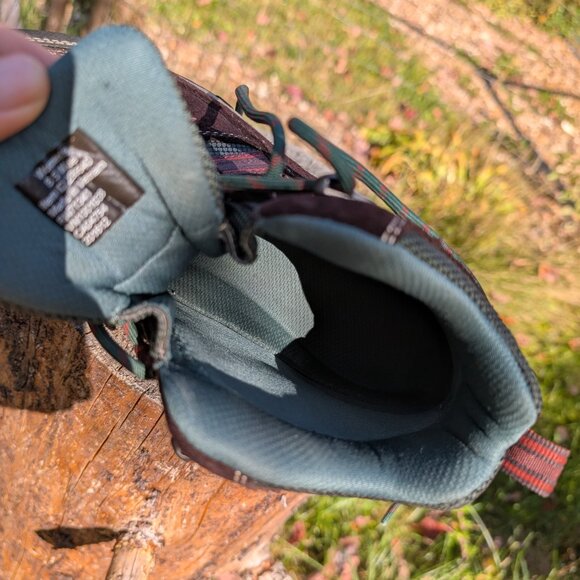 Women's LL Bean Maine Tall Ankle Hiking Boots Brown Forest Green 8.5 Wide - Picture 10 of 11